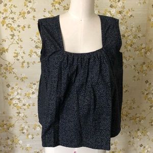 Navy & Silver Swing Blouse